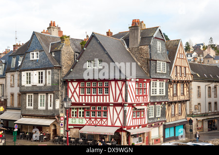 Alten Gebäude im Zentrum von Morlaix in der nördlichen Bretagne Stockfoto