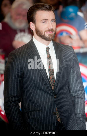 London, UK. 20. März 2014. der britische Film-Premiere von "Captain America: The Winter Soldier" bei Westfield London am 20. März 2014 in London, England-Credit: Brian Jordan/Alamy Live News Stockfoto