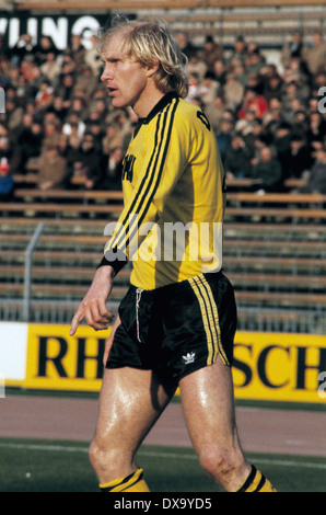 Fußball, Bundesliga, 1980/1981, Rheinstadion, Fortuna Düsseldorf gegen Borussia Dortmund 2:2, Szene des Spiels, Rolf Ruessmann (BVB) Stockfoto