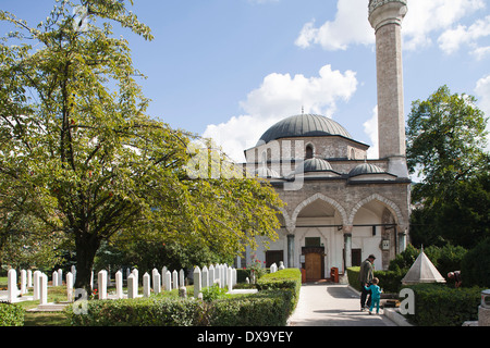 Alipasina Moschee, Bascarsija, Sarajevo, Bosnien und Herzegowina, Europa Stockfoto