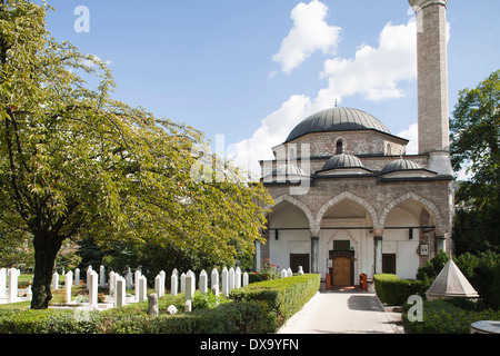 Alipasina Moschee, Bascarsija, Sarajevo, Bosnien und Herzegowina, Europa Stockfoto