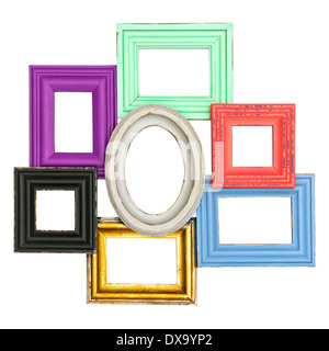 Rahmen für Foto und Bild. Vintage-Stil-Rahmen isoliert Stockfoto