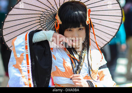 Cosplayer auf einem Cosplay Festival in Osaka, Japan. Stockfoto