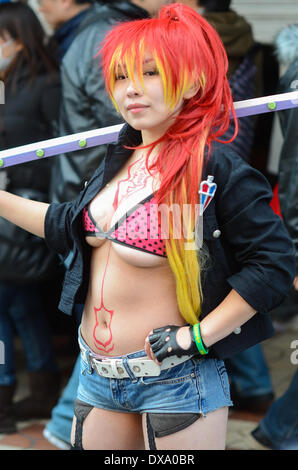 Cosplayer auf einem Cosplay Festival in Osaka, Japan. Stockfoto