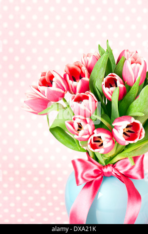 Rosa Tulpe Frühlingsblumen Stockfoto