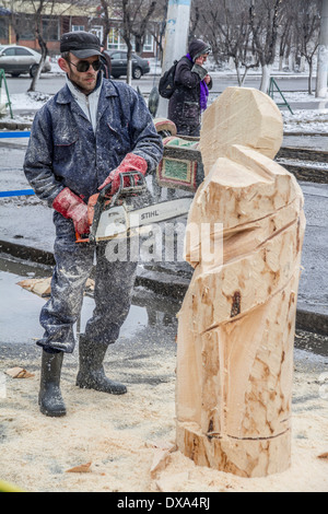 Kasachstan, Petropawlowsk - 21. März 2014: Moslemische Neujahrsfest Stockfoto