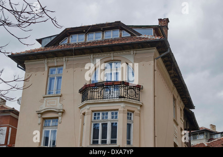 Oberen Teil renoviertes des alten Haus in Sofia, Bulgarien Stockfoto