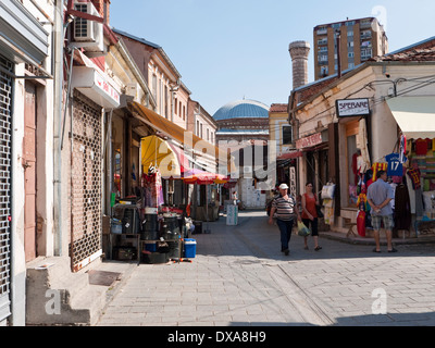 Straße in der Altstadt von Bitola, Mazedonien zweitgrößte Stadt liegt in der Pelagonija region Stockfoto