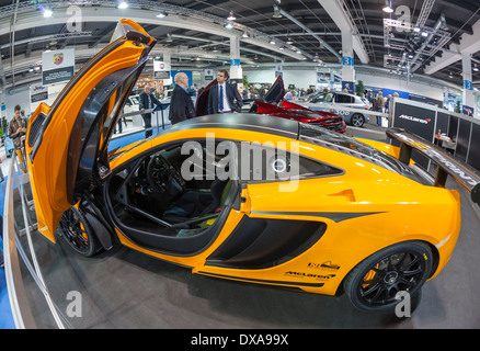 McLaren-Luxus-Sportwagen auf dem Autosalon Zürich in Zürich, Schweiz größte Auto-Ausstellung. Stockfoto