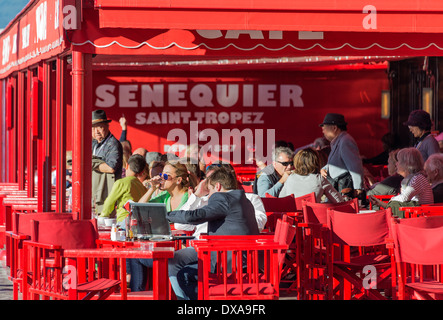 Cafe Senequier, Saint Tropez, Frankreich Stockfoto