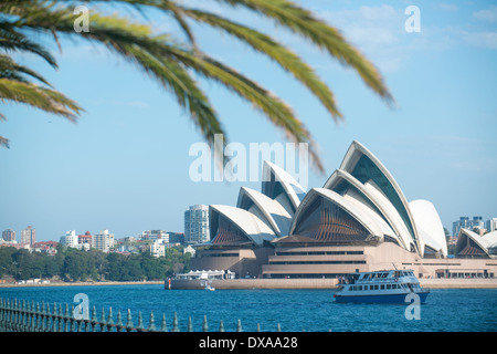Dies ist ein Bild des Sydney Opera House von Luna Park genommen. Stockfoto