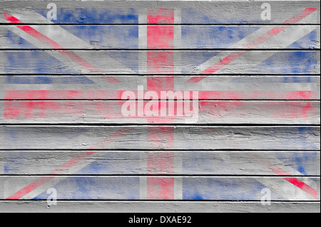 Abstract Grunge Holzbrett Hintergrund mit verblassten Anschluß-Markierungsfahne Stockfoto