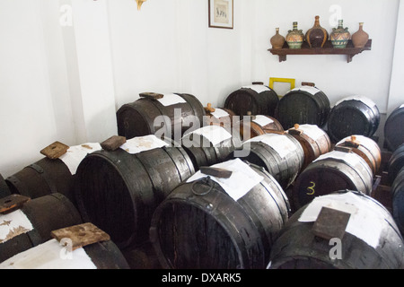 Balsamico-Essig Hersteller, Modena, Emilia Romagna, Italien Stockfoto