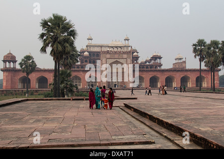 Grabmal des Akbar der große in Sikandra, Agra, Indien Stockfoto