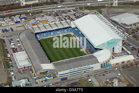 Luftaufnahme von Leeds United Elland Road Fußball-Stadion in Leeds Stockfoto