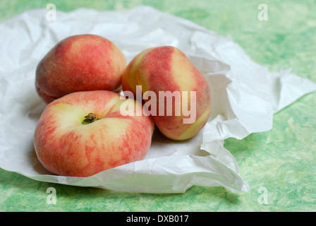 Chinesische flache Pfirsich Stockfoto