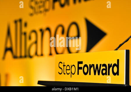 Belfast, Nordirland. 22. März 2014 - Alliance Party Konferenz 2014 Credit: Stephen Barnes/Alamy Live-Nachrichten Stockfoto