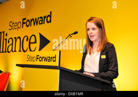 Belfast, Nordirland. 22. März 2014 - Nuala McAllister spricht bei der Allianz Partei Konferenz Kredit: Stephen Barnes/Alamy Live News Stockfoto