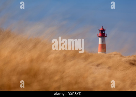 Leuchtturm Ostfeuer in der Nähe von Liste auf der Insel Sylt, Deutschland Stockfoto