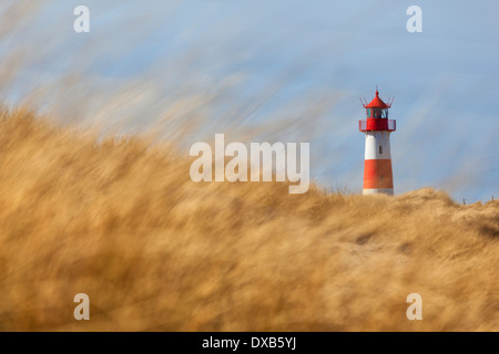 Leuchtturm Ostfeuer in der Nähe von Liste auf der Insel Sylt, Deutschland Stockfoto