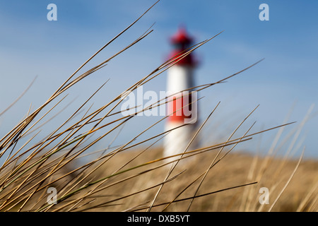 Leuchtturm Ostfeuer in der Nähe von Liste auf der Insel Sylt, Deutschland Stockfoto