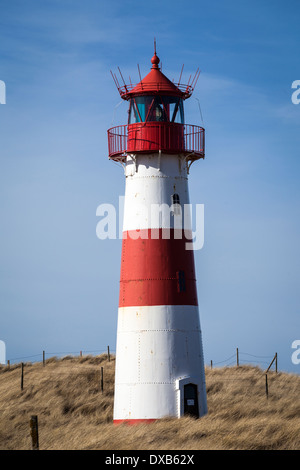 Leuchtturm Ostfeuer in der Nähe von Liste auf der Insel Sylt, Deutschland Stockfoto