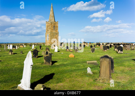 Der Turm und der Turm der Kirche Saint-Germain Marske am Meer eine Klasse 2 denkmalgeschütztes Gebäude eingebaute 1160 des Rests abgerissen 1950 Stockfoto