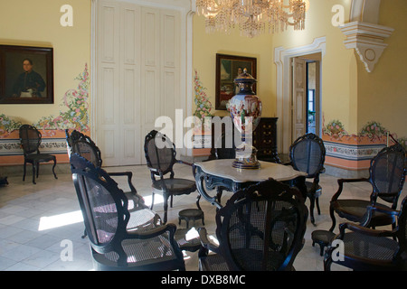 Kleiner Salon Palacio de Los Capitanes Generales Alt-Havanna-Kuba Stockfoto