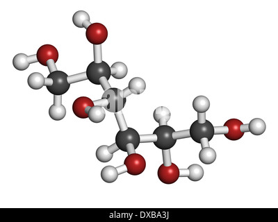 Mannit (Mannite, Manna Zucker) Molekül. Verwendet als Süßstoff, Drogen usw. Stockfoto
