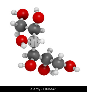 Mannit (Mannite, Manna Zucker) Molekül. Verwendet als Süßstoff, Drogen usw. Stockfoto