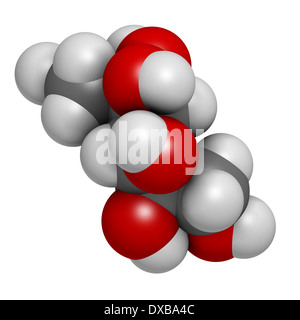 Mannit (Mannite, Manna Zucker) Molekül. Verwendet als Süßstoff, Drogen usw. Stockfoto