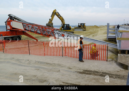 Auffüllen den Strand in Spring Lake, NJ, USA Stockfoto