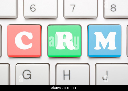 CRM-Taste auf der Tastatur Stockfoto