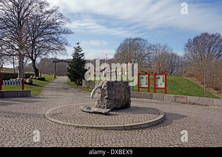 Der Eingang zum Rebild Nationalpark Jütland Dänemark Stockfoto