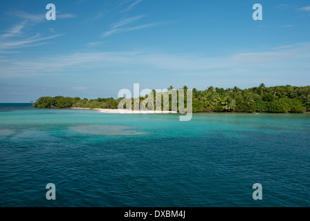 Belize, Karibik, Bezirk von Toledo, die Cayes. Westen Schlange Caye liegt in Belize Coastal Zone. Stockfoto