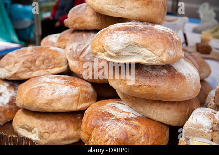 verschiedene Brote beim Festival Welt Brotsorten Stockfoto