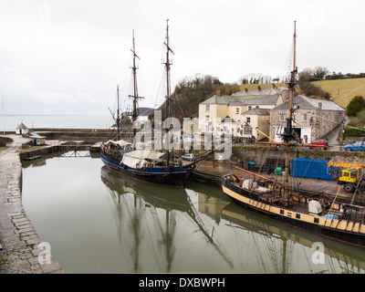 Charlestown, Cornwall, traditionelle 18. Jahrhundert Hafen Stockfoto