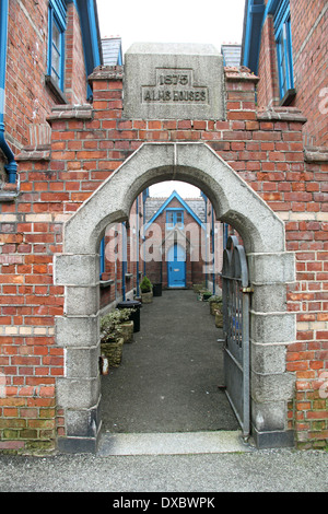 Armenhäuser, Middle Street, Padstow, Cornwall, England, Großbritannien, Vereinigtes Königreich, UK, Europa Stockfoto