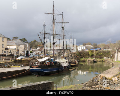 Charlestown, Cornwall, traditionelle 18. Jahrhundert Hafen Stockfoto