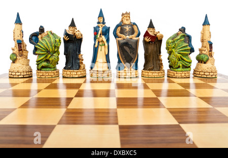 Luxus 'King Arthur' unter dem Motto Schachspiel von Kenner Games Stockfoto