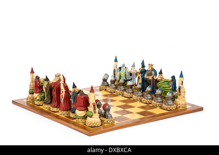 Luxus 'King Arthur' unter dem Motto Schachspiel von Kenner Games Stockfoto