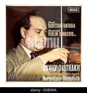 Decca SXL 6035 - David Oistrakh mit London Symphony Orchestra spielen Bruch (schottische Fantasia) und Hindemith (Violinkonzert) Stockfoto