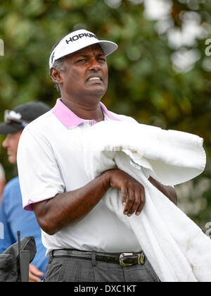 Orlando, Florida, USA. 23. März 2014.  Vijay Singh während letzte Runde Golf Aktion der Arnold Palmer Invitational präsentiert von Mastercard an Arnold Palmer Bay Hill Club & Lodge in Orlando, FL Kredit statt: Cal Sport Media/Alamy Live News Stockfoto