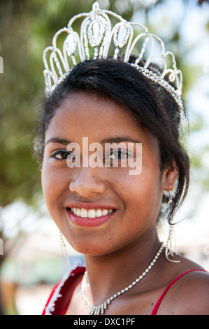 Junge Mädchen afro-peruanischen Volk in yapatera Dorf, piura. Peru. Stockfoto