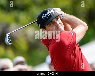 Orlando, Florida, USA. 23. März 2014.  Keegan Bradley #7 Abschlag während letzte Runde Golf Aktion der Arnold Palmer Invitational präsentiert von Mastercard an Arnold Palmer Bay Hill Club & Lodge in Orlando, FL Kredit statt: Cal Sport Media/Alamy Live News Stockfoto