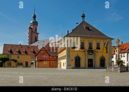 Marktplatz, Eibelstadt Stockfoto