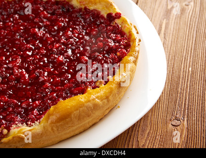 Hausgemachte Rundungsstück Preiselbeere Stockfoto