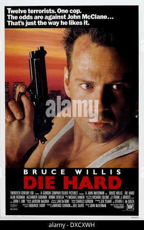Die Hard Jahr: 1988 USA Regie: John McTiernan Bruce Willis Amerikanisches Plakat Stockfoto