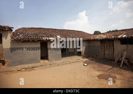 Tribal House. Santhal Stamm. Jarkatand Dorf, Bokaro Bezirk, Jharkhand Stockfoto