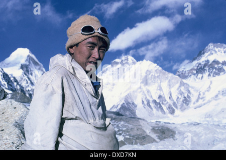 Sherpa im Süden Basislager, Mount Everest, 1969 Stockfoto